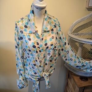 Zac & Rachel Multicolor Polka Dot Blouse